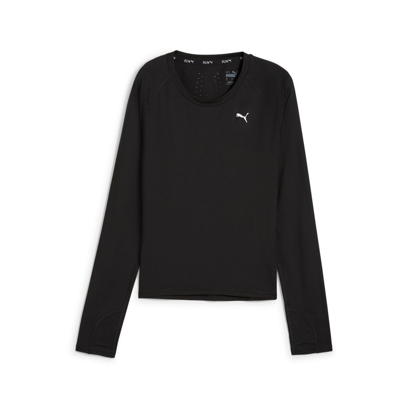 PUMA RUN CLOUDSPUN Womens Black Long Sleeve Running Top - Image 4